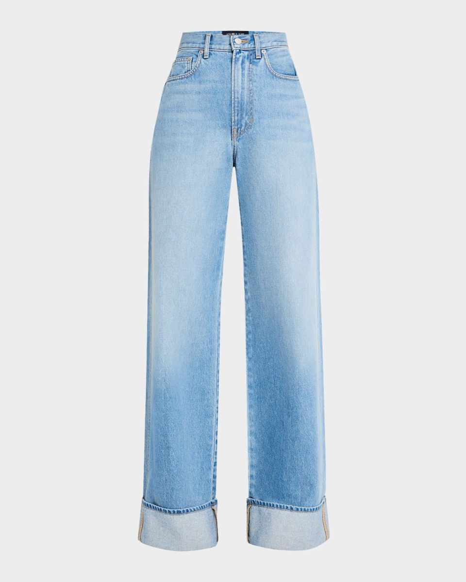 Taylor High-Rise Wide Cuffed Jeans